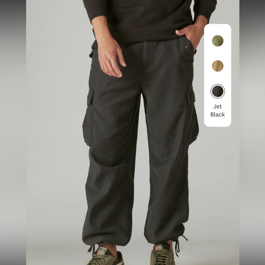 Lucky Brand Mens Surplus Cargo Pants In Jet Black